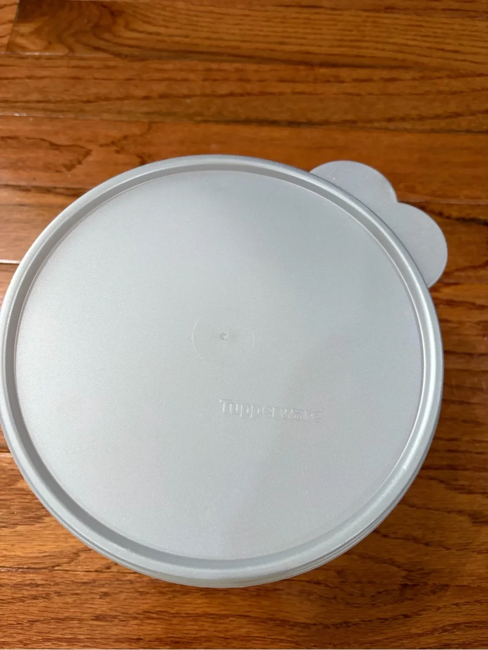 Tupperware Frosted Translucent Bowl Clear White with Lid*